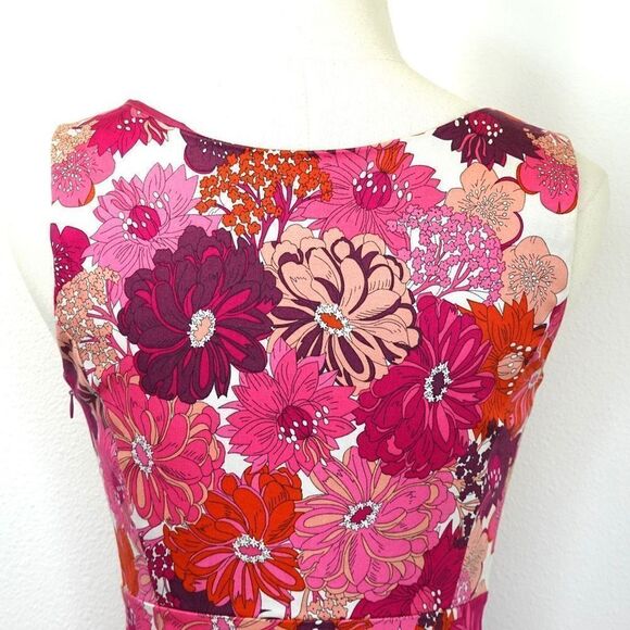 Liberty of London for Target Pink Floral Bodycon Dress Sz 2 Like New - Picture 6 of 16
